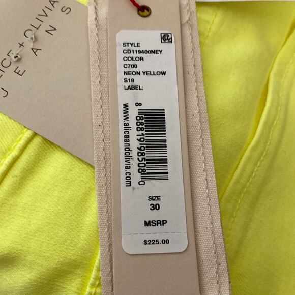 ALICE + OLIVIA Good Times Exposed Button High Rise Skinny Jeans Size 30x27 - Picture 8 of 10